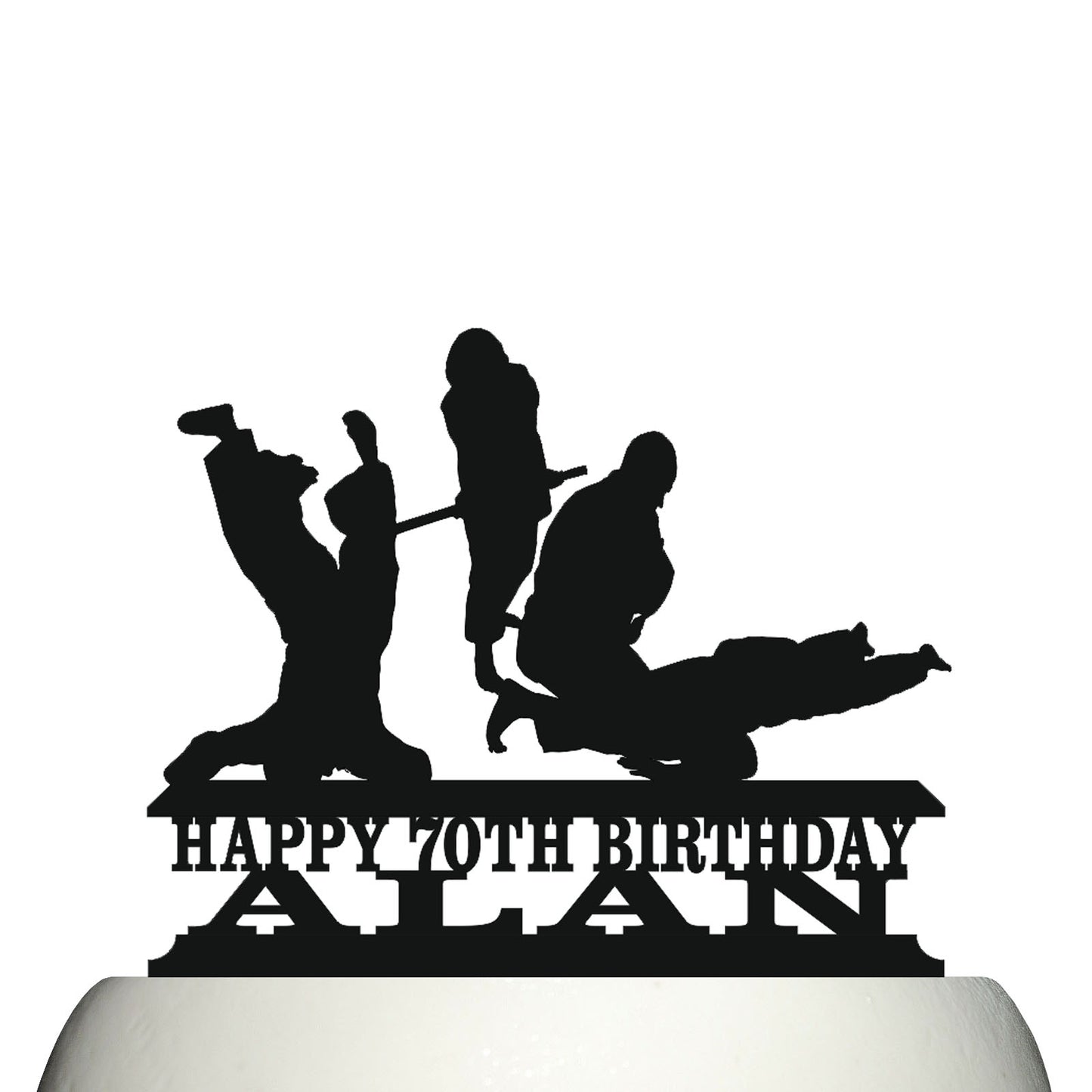 aikido birthday cake topper decorations personalized acrylic