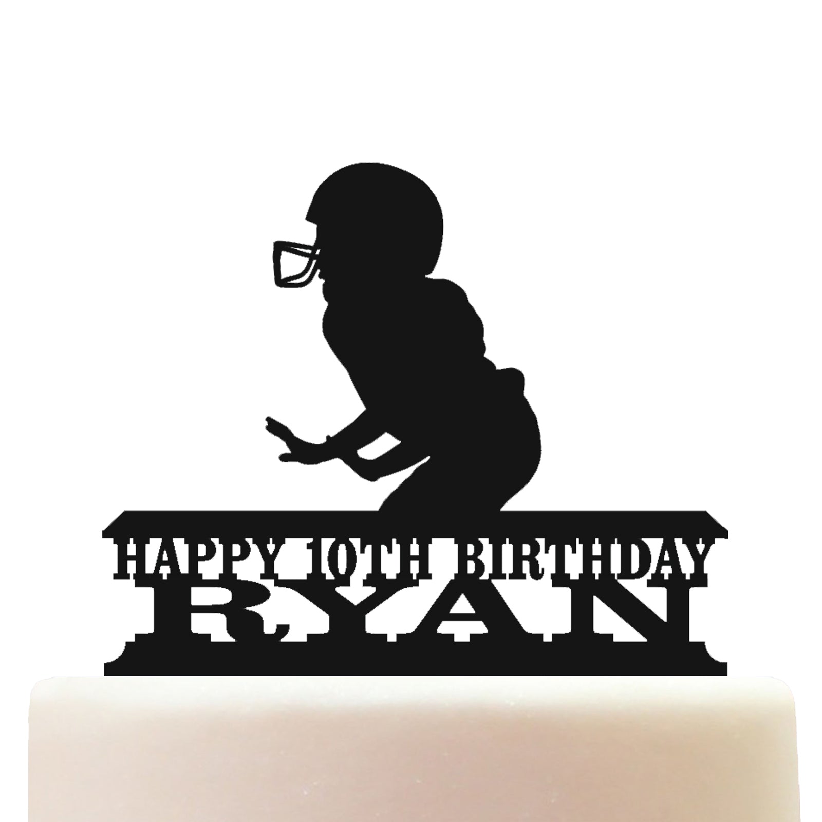 american football boy cake topper decorations personalized acrylic