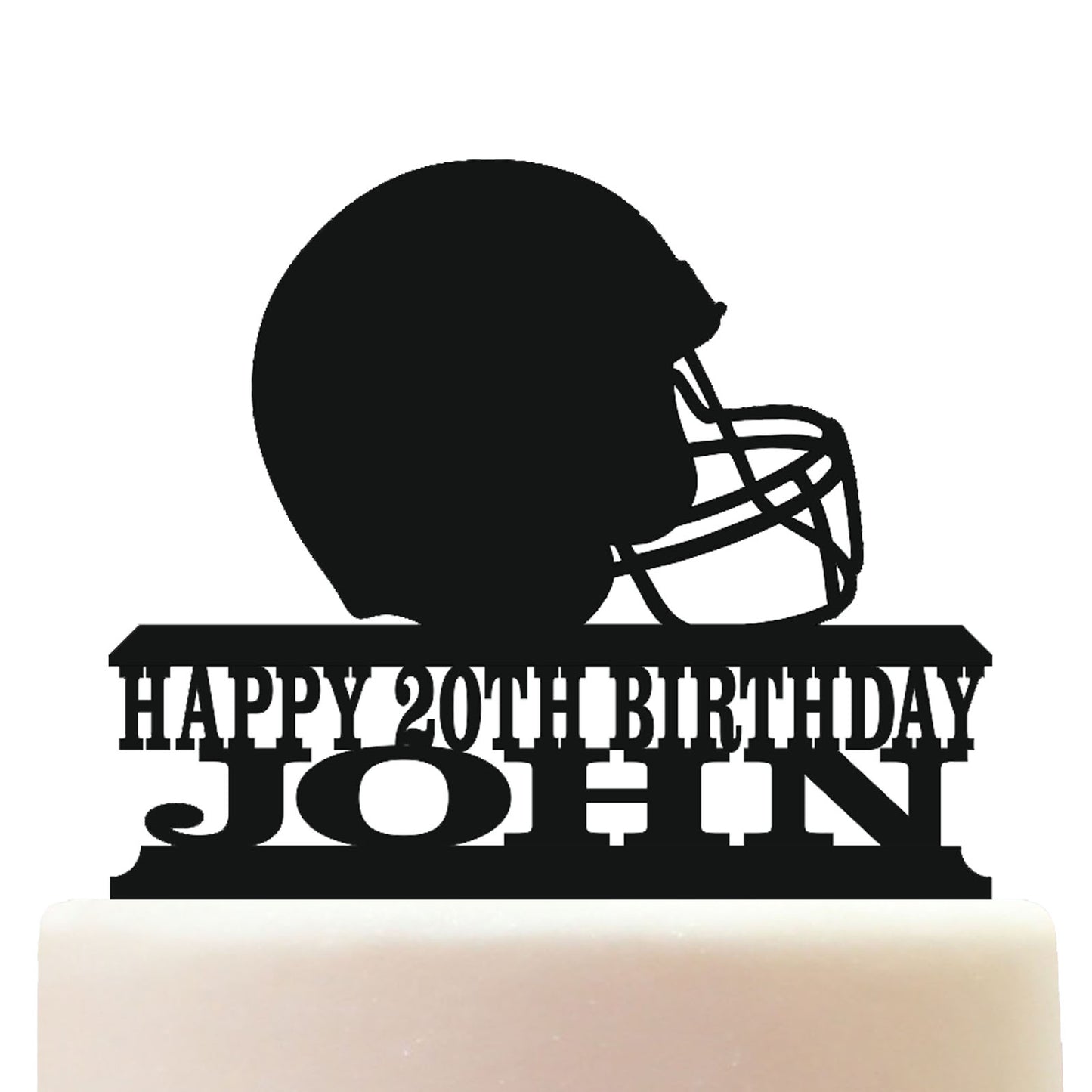 american football helmet cake topper decorations personalized acrylic