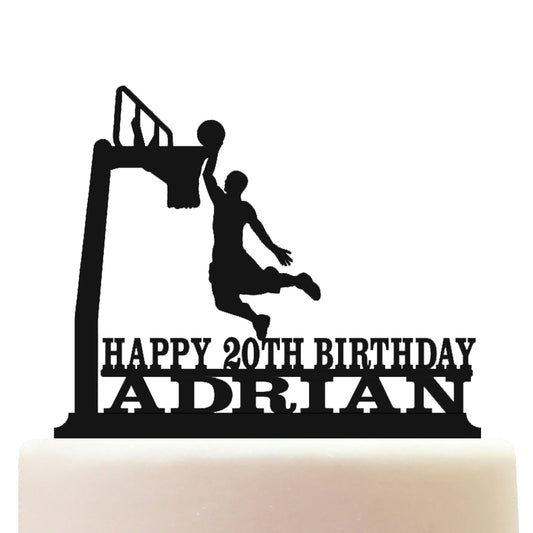 basketball slam dunk cake topper decorations personalized acrylic