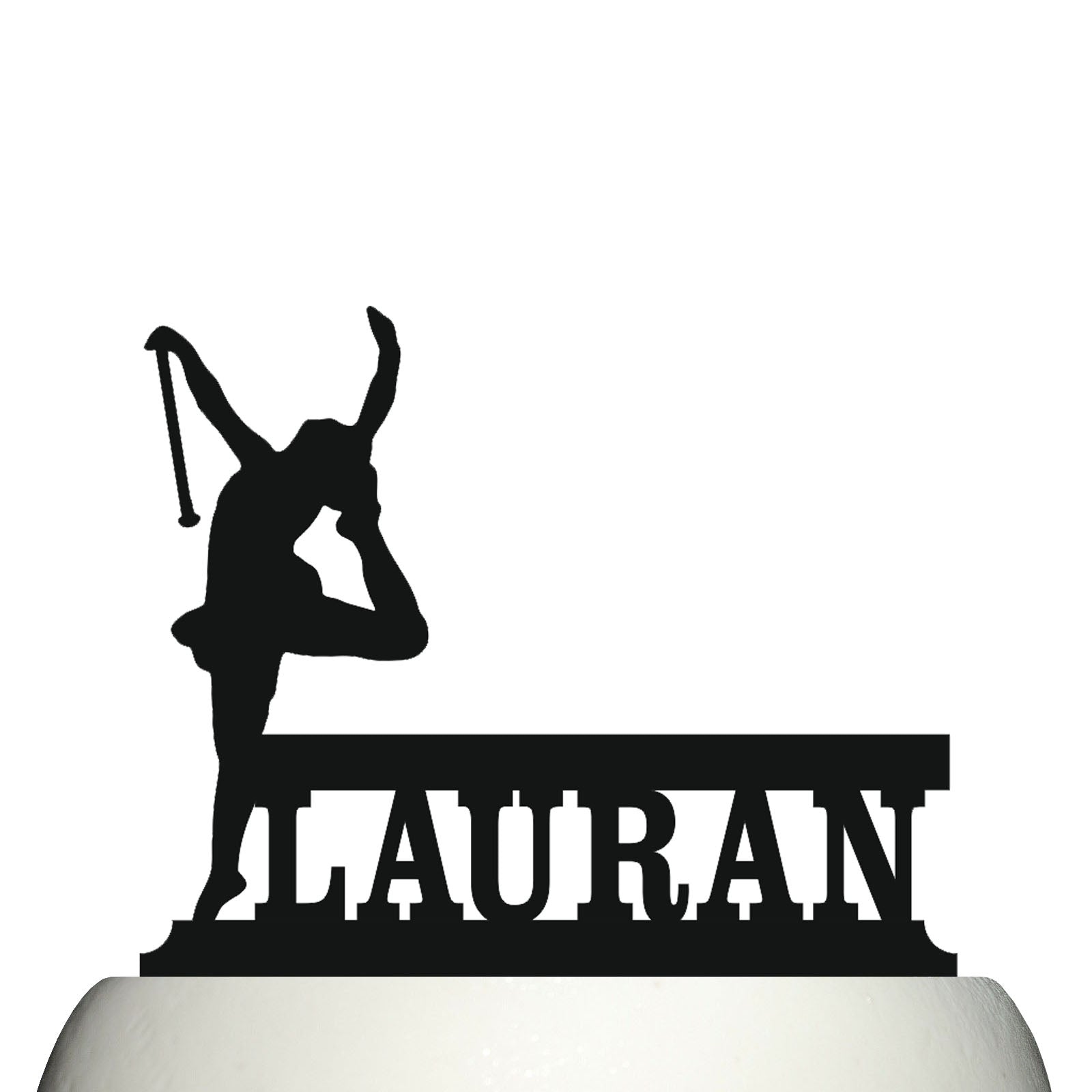 baton twirling cake topper decorations personalized acrylic