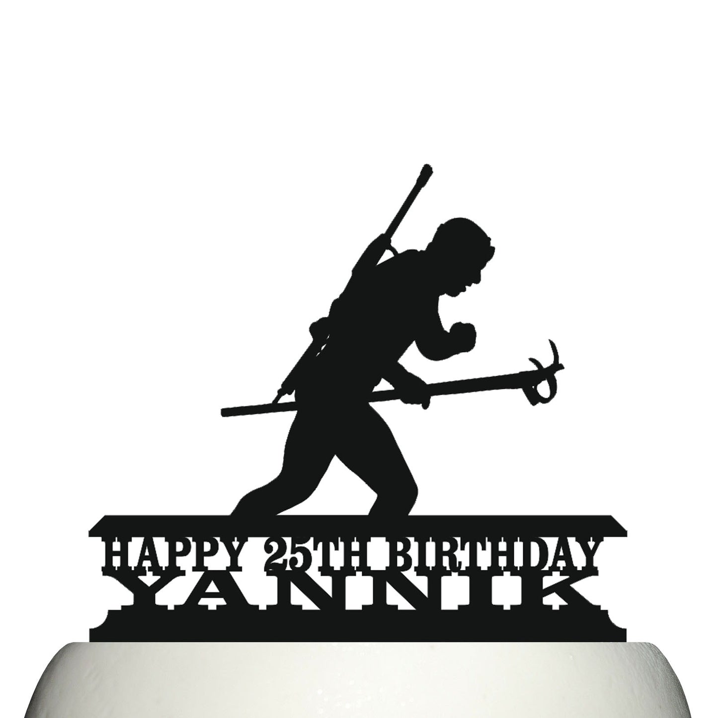 biathlon cake topper decorations personalized acrylic