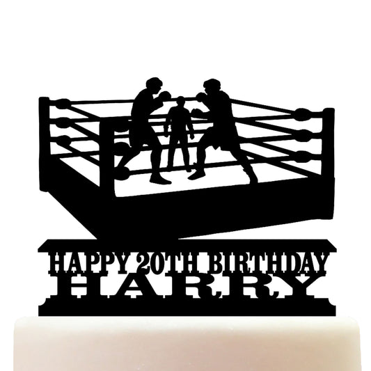 boxing ring cake topper decorations personalized acrylic