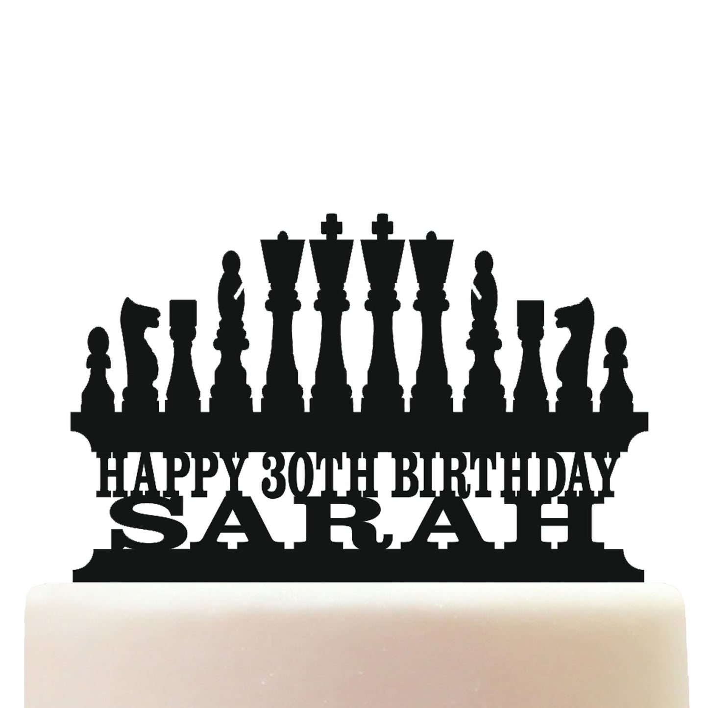 chess piece cake topper decorations personalized acrylic