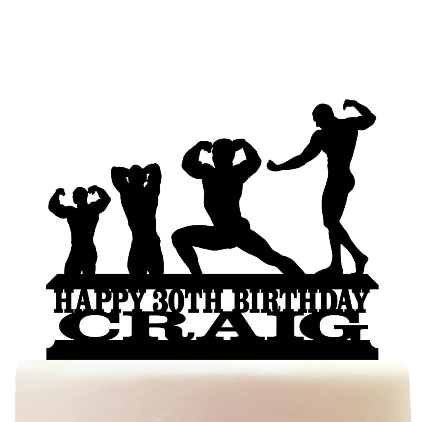 contest theme bodybuilding cake topper decorations personalized acrylic