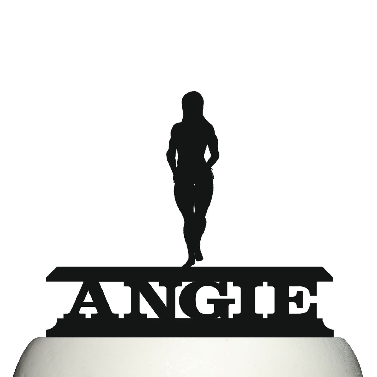 female bodybuilding cake topper decorations personalized acrylic