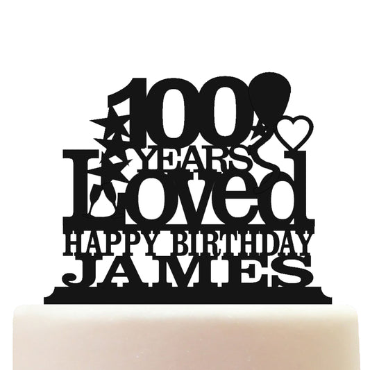 happy 100th birthday cake topper decorations personalized acrylic 