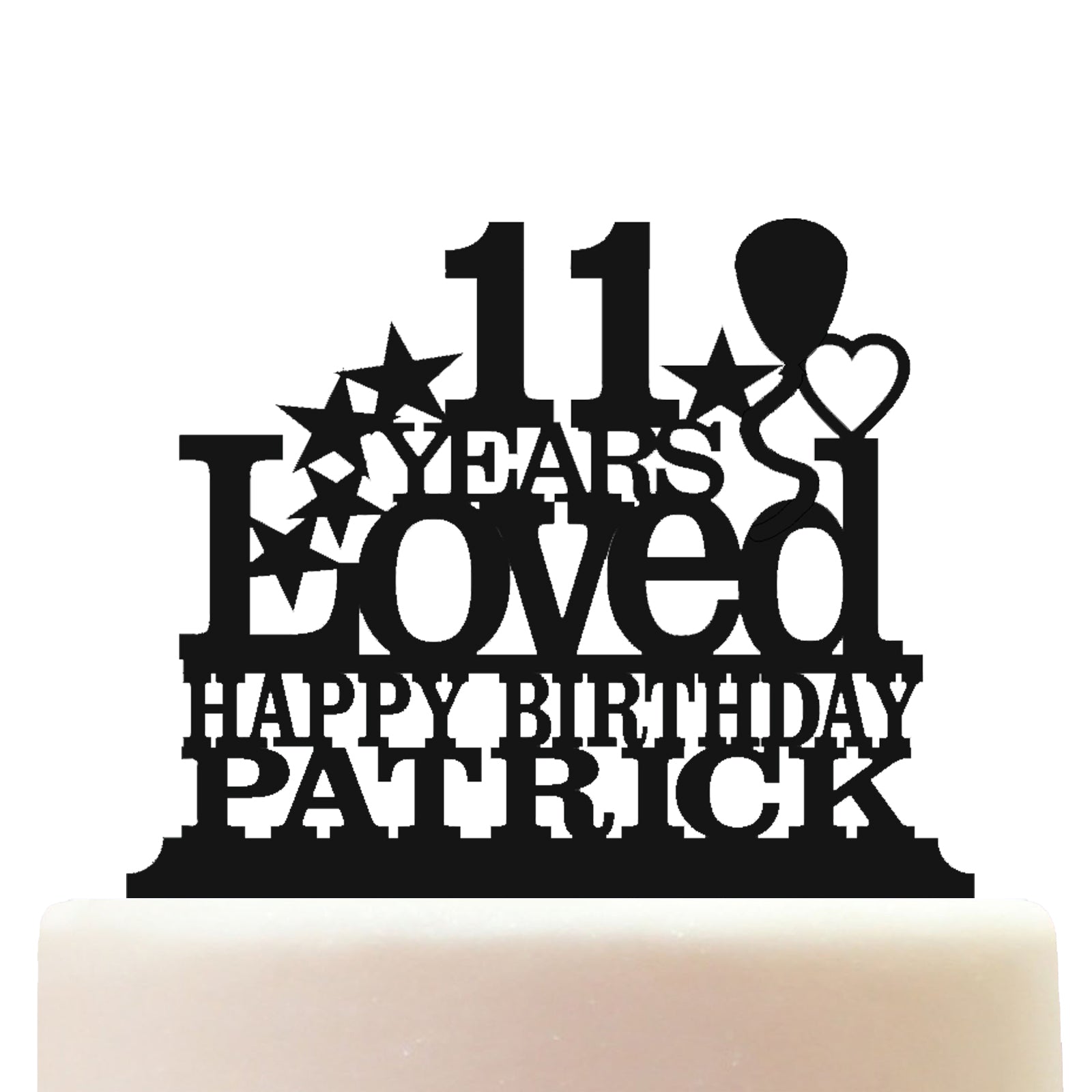 happy 11th birthday cake topper decorations personalized acrylic