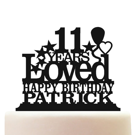 happy 11th birthday cake topper decorations personalized acrylic