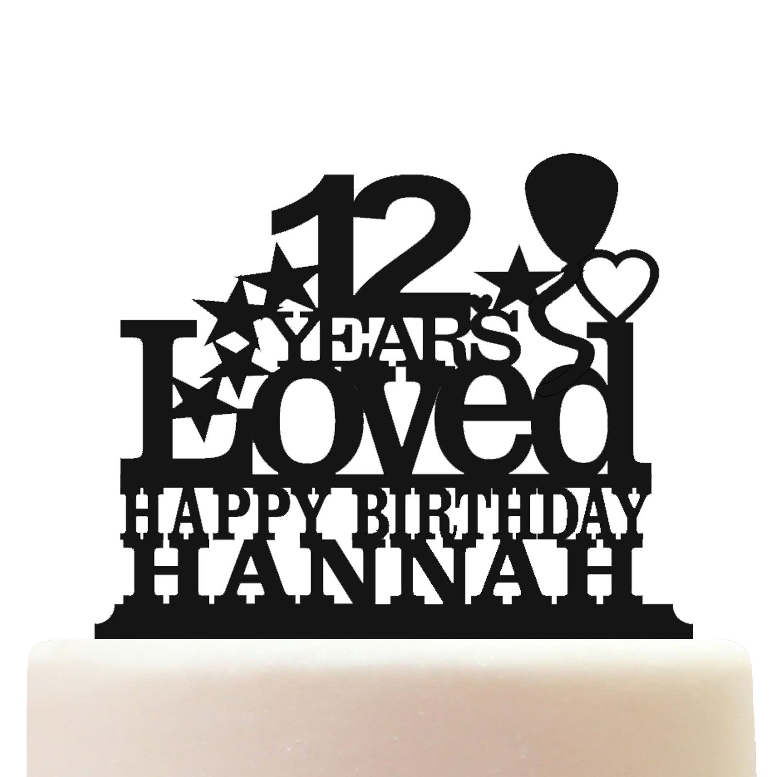 happy 12th birthday cake topper decorations personalized acrylic 