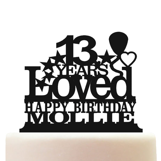 happy 13th birthday cake topper decorations personalized acrylic 