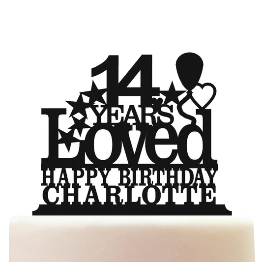 happy 14th birthday cake topper decorations personalized acrylic 