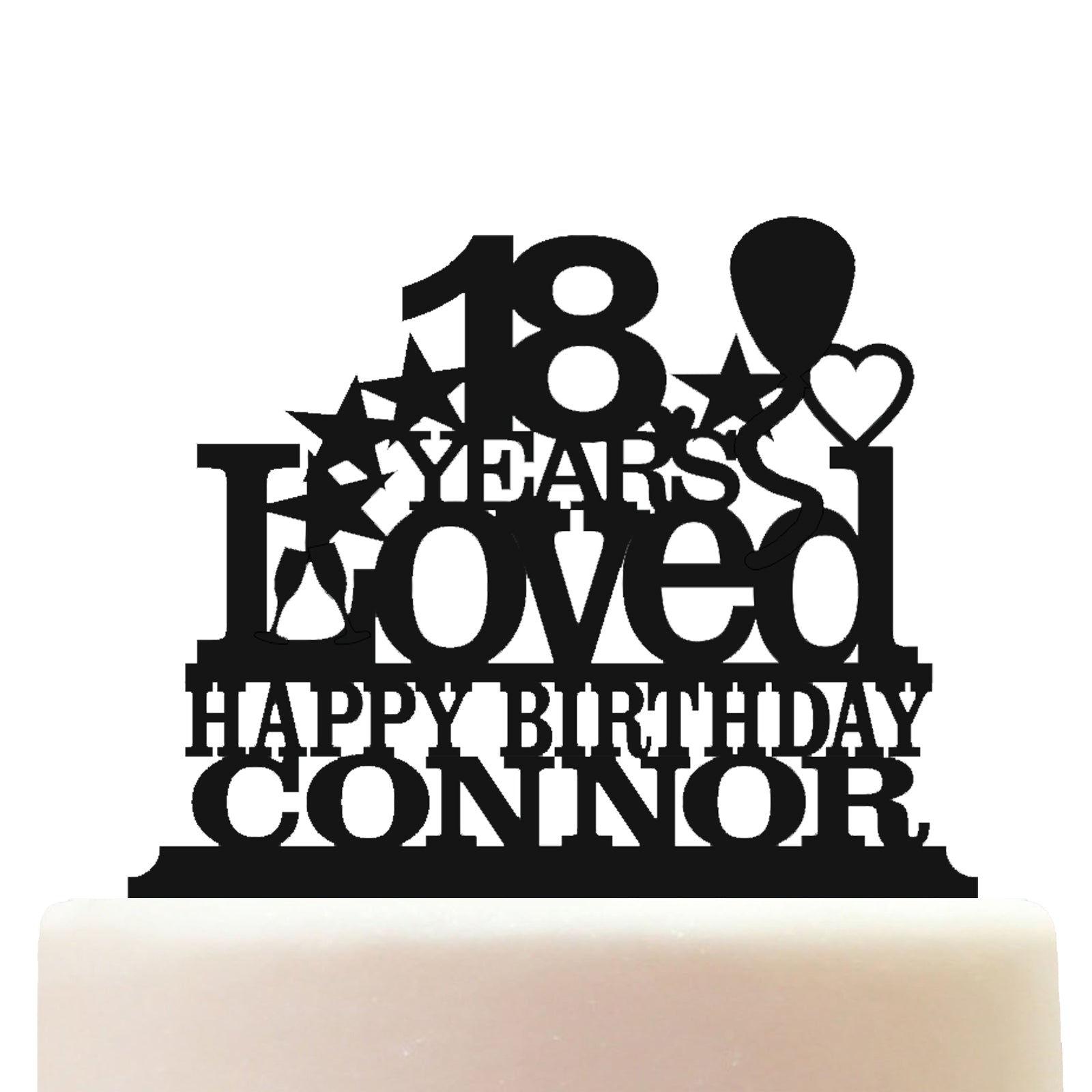 happy 18th birthday cake topper decorations personalized acrylic