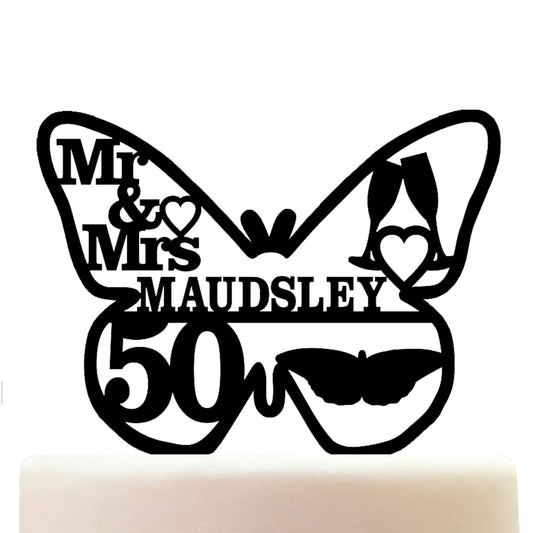 happy 50th wedding anniversary cake topper decorations personalized acrylic 