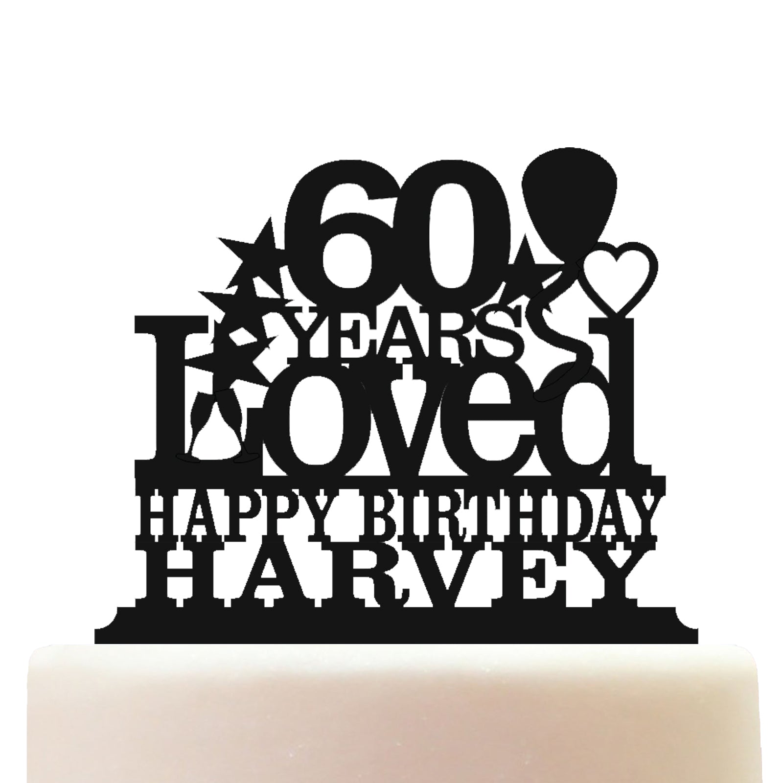 happy 60th birthday cake topper decorations personalized acrylic 