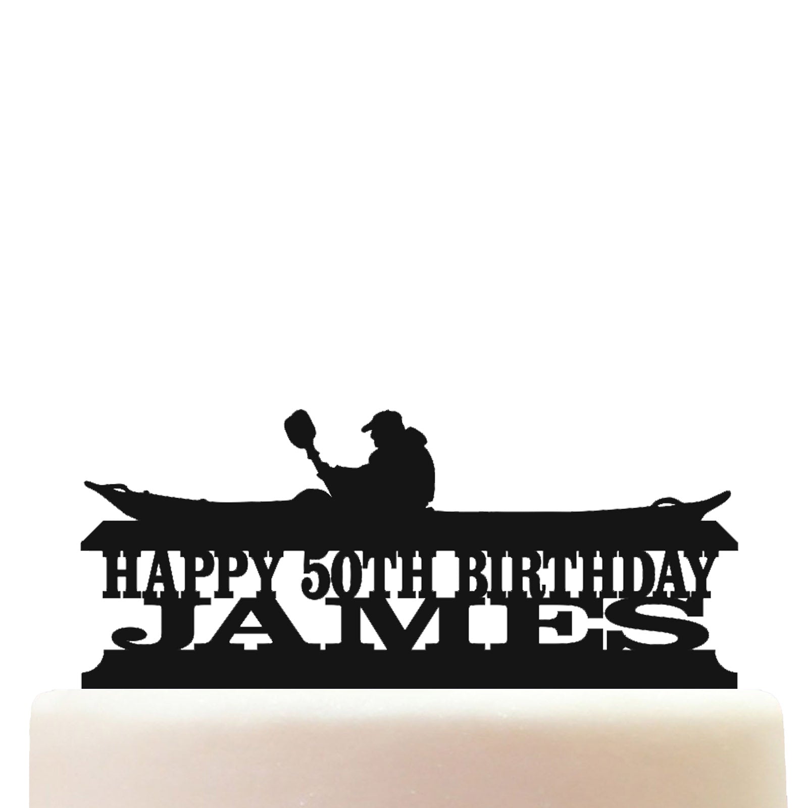 male canoe cake topper decorations personalized acrylic