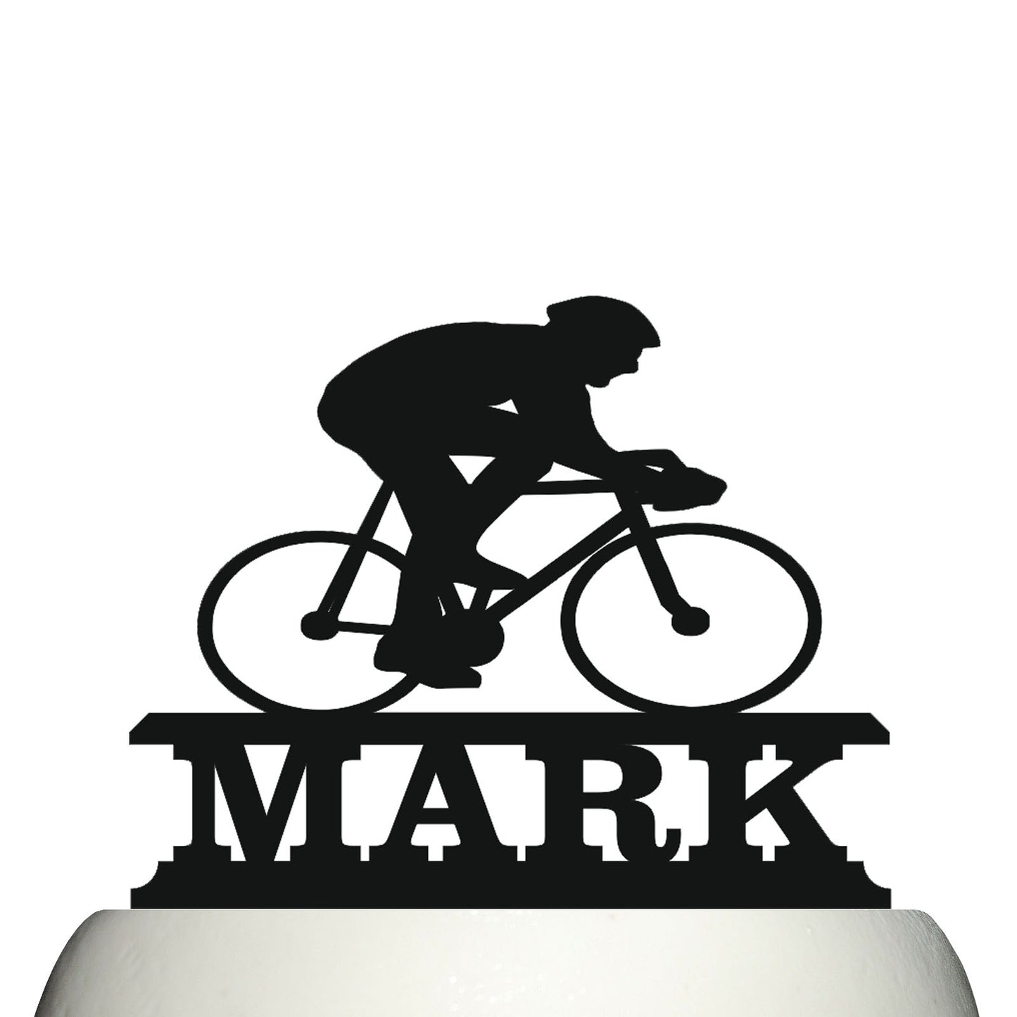 male cyclist cake topper decorations personalized acrylic