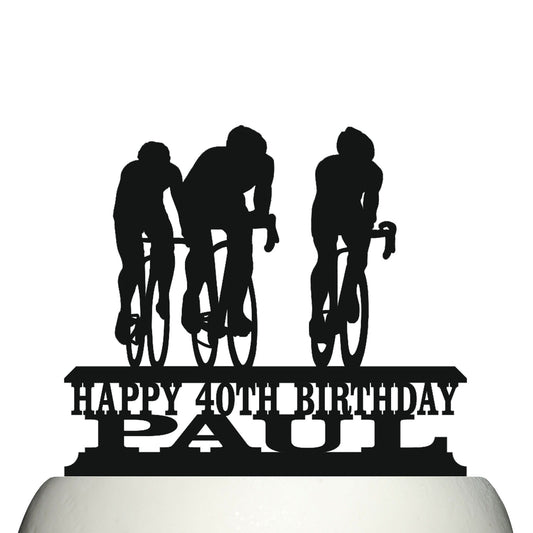 road racing cycling cake topper decorations personalized acrylic