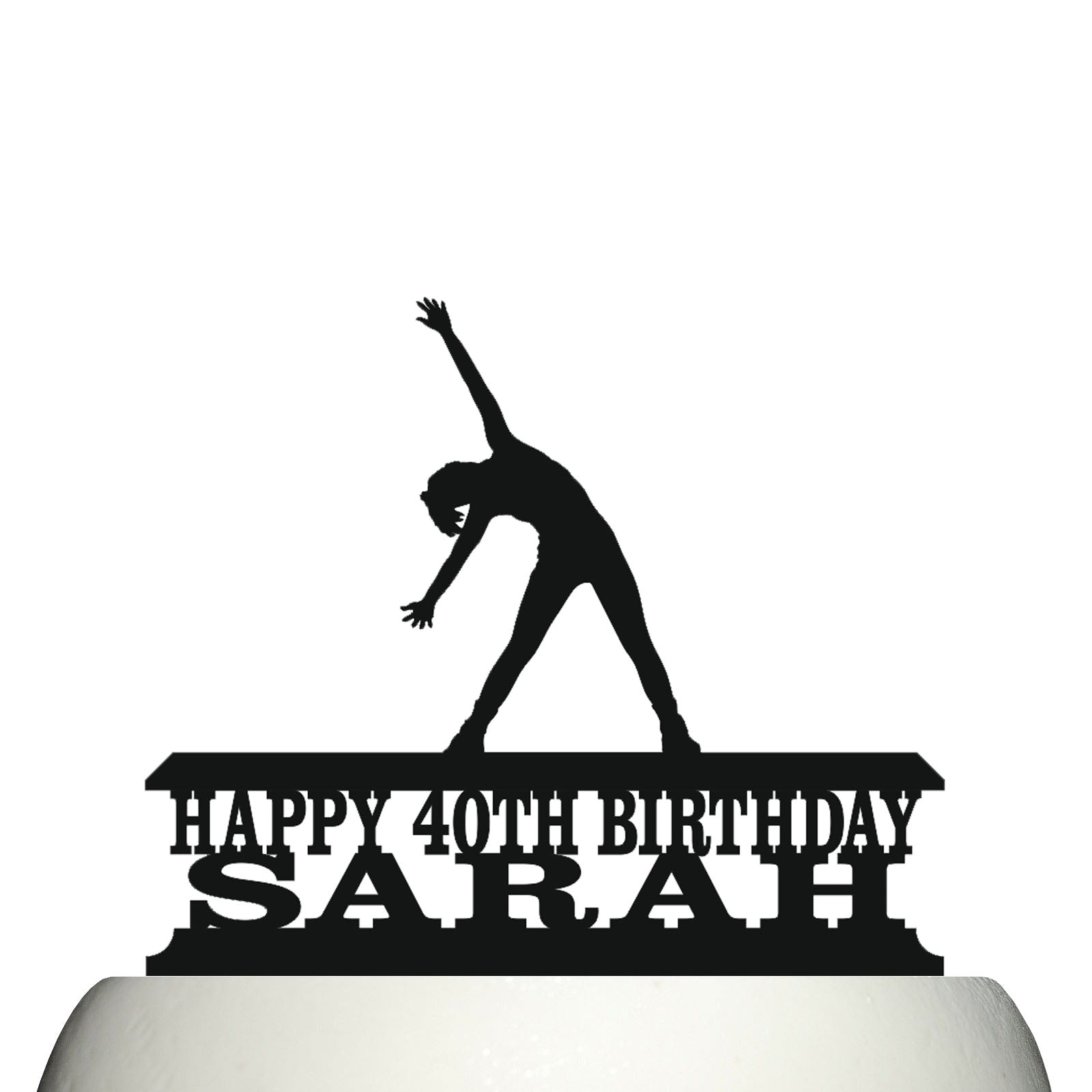 womens workout cake topper decorations personalized acrylic